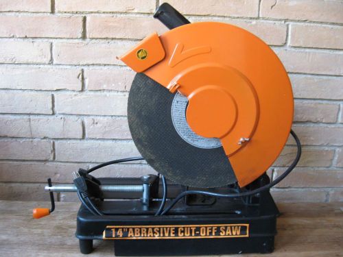 Chicago 14&#034; metal chop saw 2 hp 3400 rpm 1 inch arbor plus 3 blades for sale