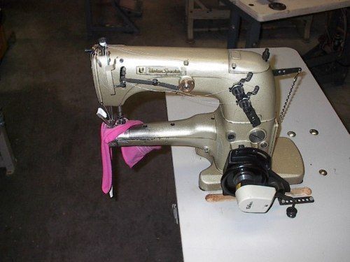 Union special 31200q two needle  up-arm taper w/folder industrial sewing machine for sale