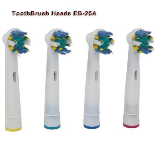 4x electric tooth brush heads replacement for braun oral b floss top sale 25aa for sale