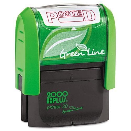 NEW COSCO 035351 2000 PLUS Green Line Message Stamp, Posted, 1 1/2 x 9/16, Red