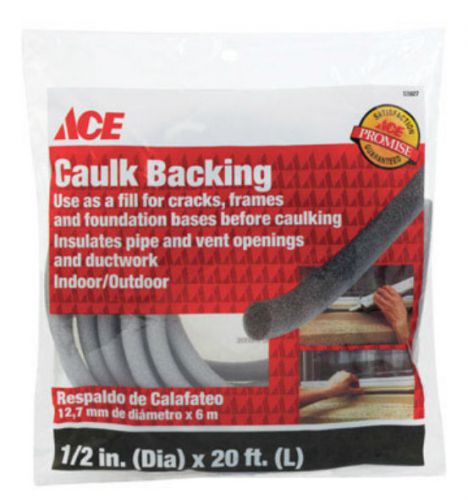 Ace caulk backing 53927 1/2&#034; diameter x 20&#039; length 1/2&#034; x 20&#039; saver foam rope for sale