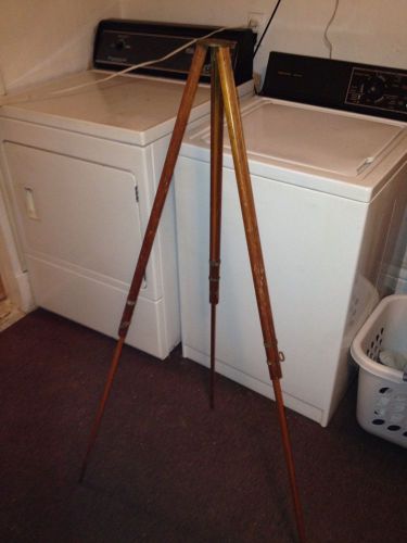 Early 53&#034; Wooden Trasit Tripod Stand