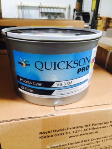 Van Son, Quickson Pro, Offset Printing Ink, Cyan 5.5lb Can