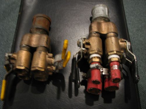 2 Copper Heat Exchangers Cooling Water Manifolds from Molding Machines