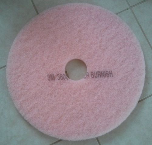 Partial Box of 3 NEW Floor Cleaner Eraser Burnish Pads 3600 Pink 20&#034;  by 3M