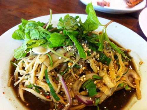Thai Food Recipe Bamboo Shoot Salad Soup Delicious Spicy Mail DIY Cooking Eat