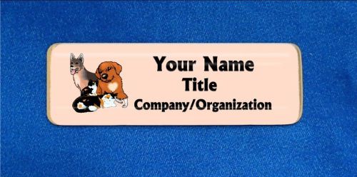 Pets Custom Personalized Name Tag Badge ID Orange Dogs Cats Vet Shelter Animals