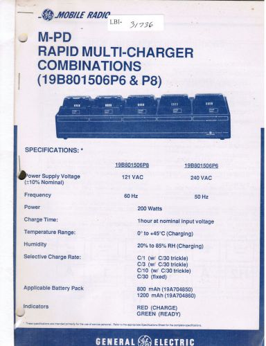 GE Manual #LBI- 31736 M-PD Rapid Multi-Charger Combinations