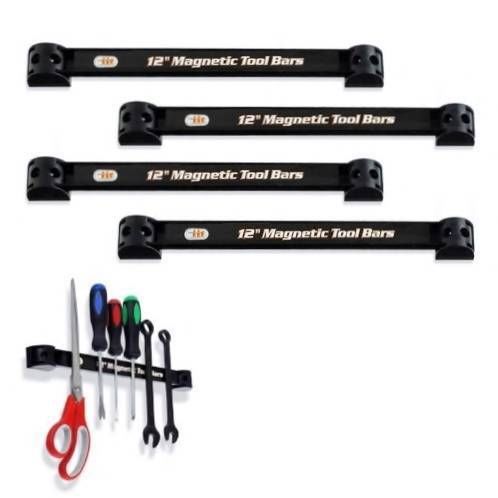 4pc Heavy-Duty 12&#034; Magnetic Tool Organizer Racks The Most Efficient Tool Storage