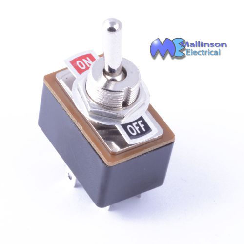 Dpdt chrome toggle switch 3a 120vac 1.5a 250vac on-on for sale