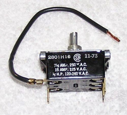 Ark-les rotary switch 2801h16 - 7.5 amp 250 volt 15 amp 125 volt .5 hp nos for sale