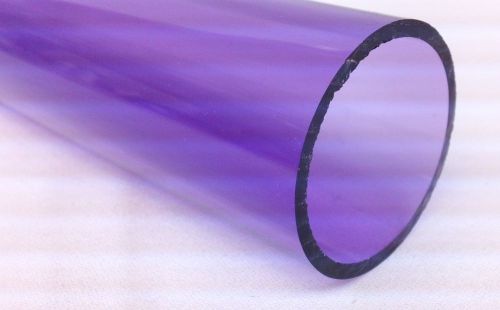 Clear Purple Acrylic Extruded Plexiglas Tube - 2 inch OD x 72 inches long