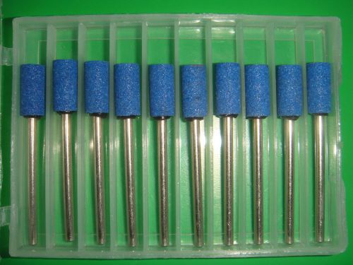 6mm mounted grinding stone - cylindrical (blue) for sale