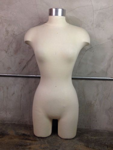 fabric mannequin dress form torso female 3/4 upper body thighs no stand pin-able