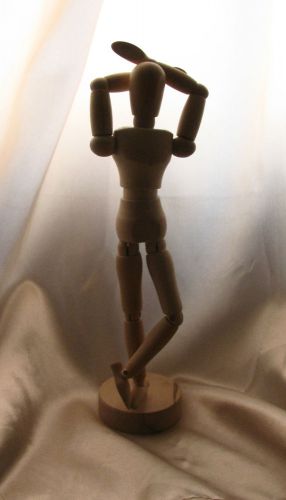 Drawing Wooden Figure 5.5&#034; Mannequin for Table Display Model