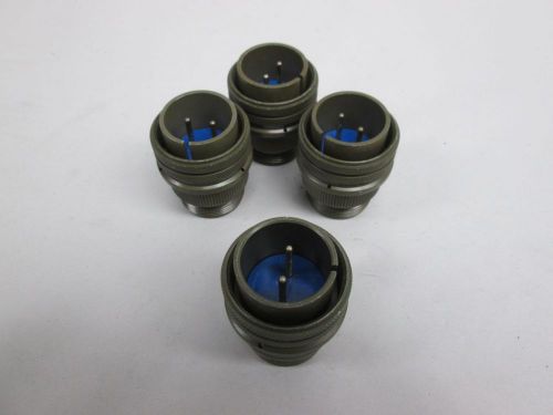 LOT 4 NEW AMPHENOL ASSORTED MS-3106A-228P 2-PIN CONNECTOR PLUGS D306203