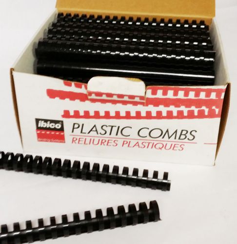 Comb Binding  - Ibico Plastic Combs - 1 Inch Black - 82 Pieces
