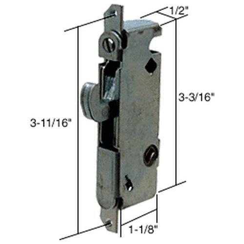 W&amp;F Doors 1/2&#034; Wide Round End Face Plate Mortise Lock w/ 45 Degree Keyway