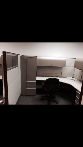 (26) knoll reff office cubicle modular stations super sharp w/ glass! for sale