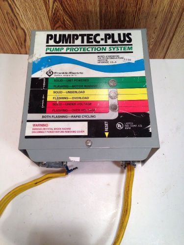 NEW OLD STOCK PUMPTEC-PLUS PUMP PROTECTION SYSTEM