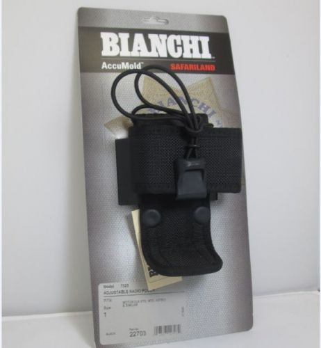 Lot 3 Bianchi 7323 Adjustable Radio Pouch BLK Size 1 Fits Many 2.25&#034; Belts 22703
