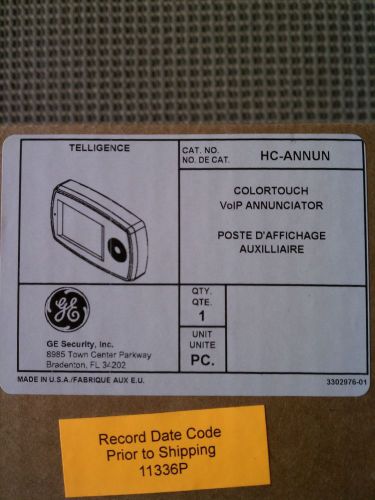 GE Ascom Telligence C600 Staff Nurse VoIP Annunciator Color-Touch HC-ANNUN