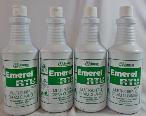 Lot of 4 SC Johnson Emeral RTU Multi-Surface Cream Cleanser - 32 oz each bottle