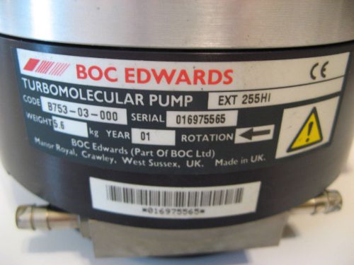 Edwards Turbomolecular Vacuum Pump EXT 255Hi  &amp; Edwards EXDC160 Controller