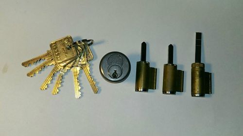 Medeco LFIC Mortise Cylinder Housing-Medeco Biaxial 32S Core &amp; 3 Knob Cylinders