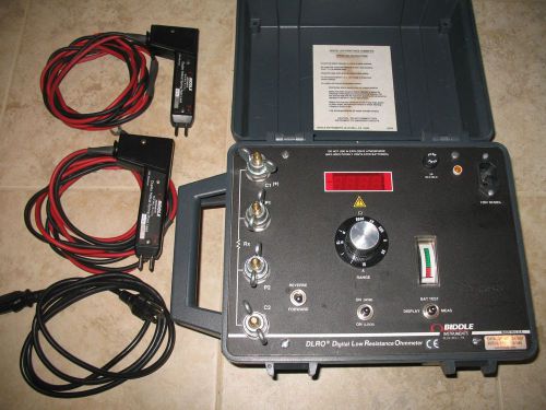 Biddle megger 247001 digital low resistance ohmeter with test leads mint!!! for sale
