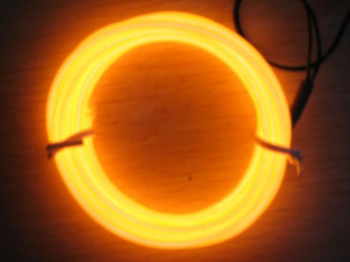 Flexible EL Wire Neon Glow Tube Lamp Light Orange 3M 12VDC NEW RadioShack2760407