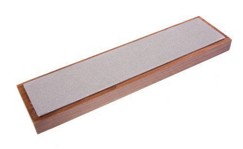 EZE-LAP 92M 2-1/2 by 11-3/8 Medium Diamond Stone on a Walnut Pedestal