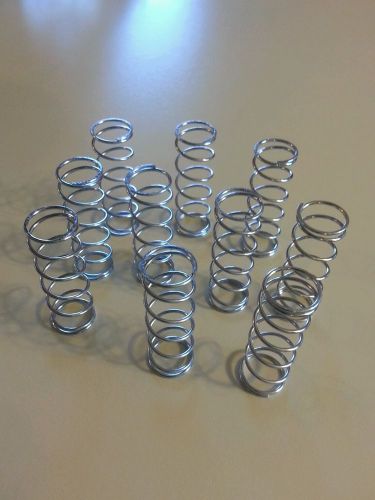 Lot of 10  Steel wire compression springs Zinc plated