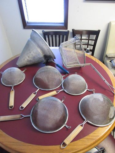LOT OF (7) Commercial Strainers - VERY NICE - NO RESERVE -