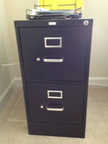 Metal File Cabinet - Letter size - 2 Drawer - Black