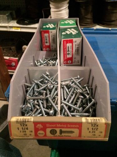 Lot of 525 pan head phillips sheet metal screws 12 x 1 1/4&#034;/12 x 1 1/2&#034; for sale