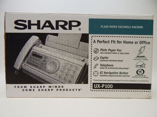 Ux-p100 sharp office plain paper fax machine copier telephone brand new in box for sale