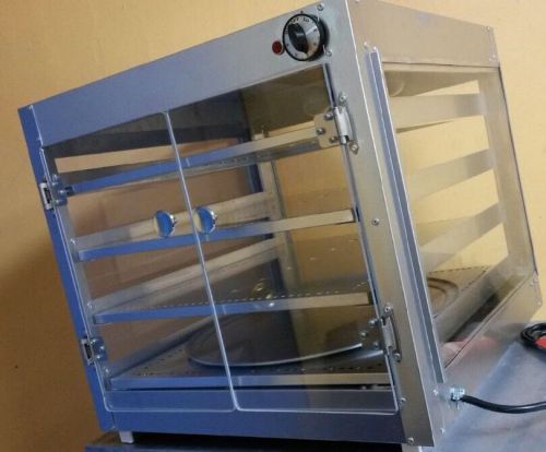 New commercial pizza warmer display case 26x18x24 3 floors!! hinged doors for sale