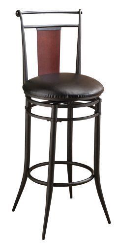 NEW Hillsdale Midtown 30 in. Swivel Wood Back Bar Stool - /Dark Cherry