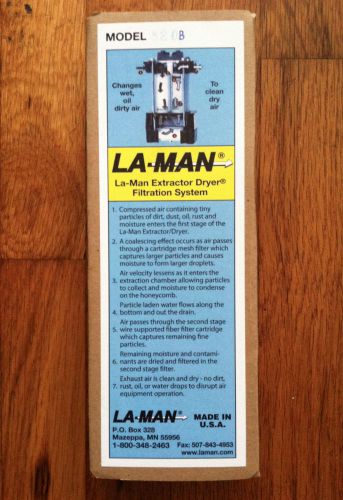 La-Man Extractor Dryer Filtration System 520B Side Port 1/4&#034; NEW