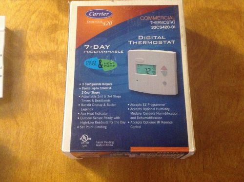 Carrier Thermostat,  Debonair 420, 7 day programable , 33CS420-01