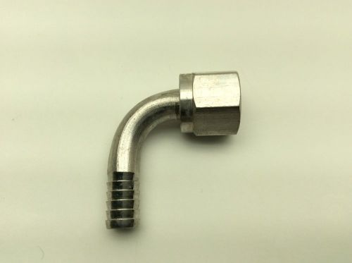 3/8&#034; Stainless Steel Food Grade Hose Barb Fitting Female Nut 90