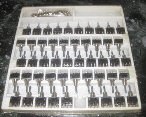 Toggle DPDT ON-OFF-ON Momentary Switch 2A 250VAC/5A 120VAC -50pcs Carling Switch