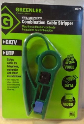 Greenlee 45677 Combination Cable Stripper Kwik Stripper CATV UTP COAXIAL