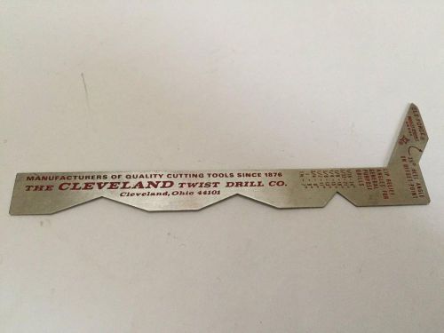 Vintage cle forge multipoint gauge cleveland twist drill angle tool free ship for sale