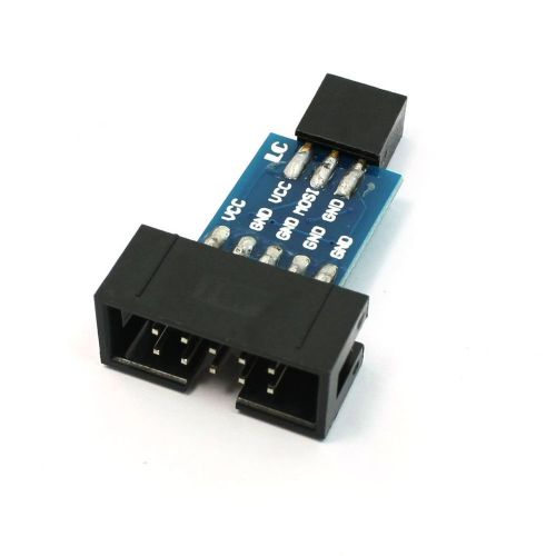 10 pin to 6 pin adapter board m/f for avrisp usbasp stk500 for sale