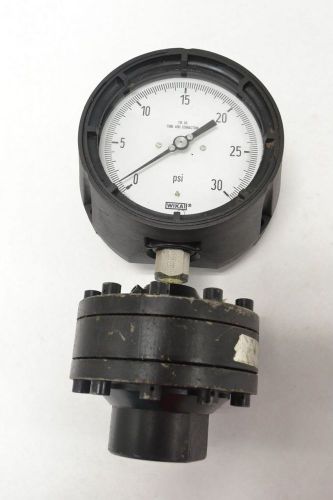 Wika 316 ss diaphragm pressure 0-30psi 4 in 1/4x1 in npt gauge b220579 for sale