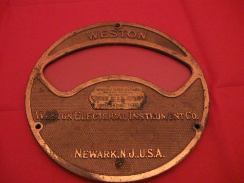 Antique Weston Electric Instrument Company Gauge/Meter Bronze Face Plate