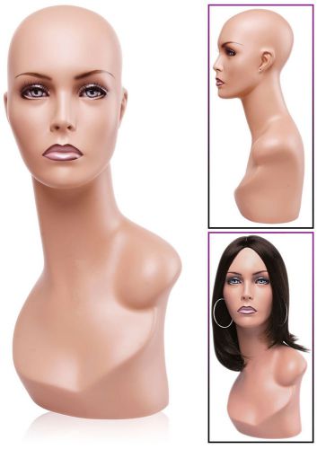 MICHELLE HEAD MANNEQUIN A wig stand modeled for striking beauty