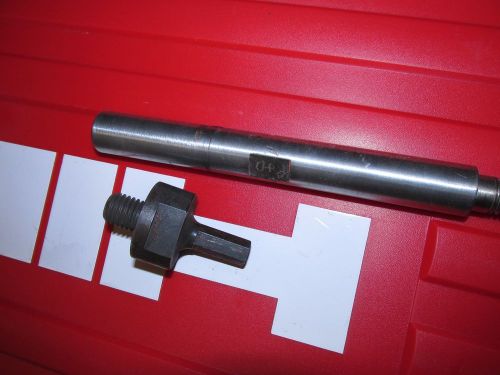 Hilti core drill chuck adapter 5/8&#034;-11 &amp; 7&#034; extension bar lot &amp; nice (664) for sale
